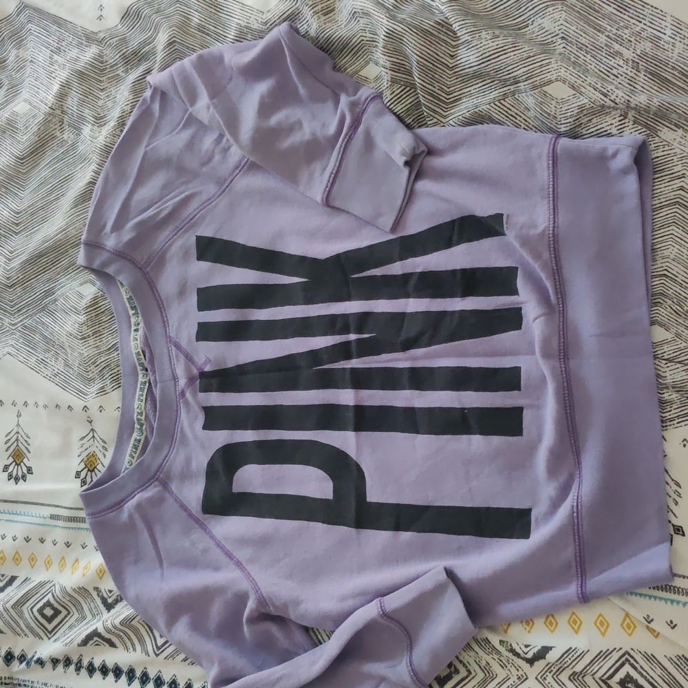 Purple PINK sweater, 3/4 sleeve, used but good condition, very comfortable